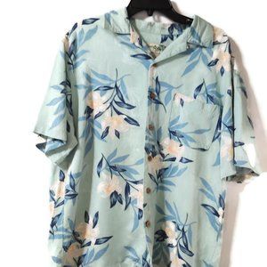 Havana Jacks café Hawaiian palm M Shirt Light Blue
